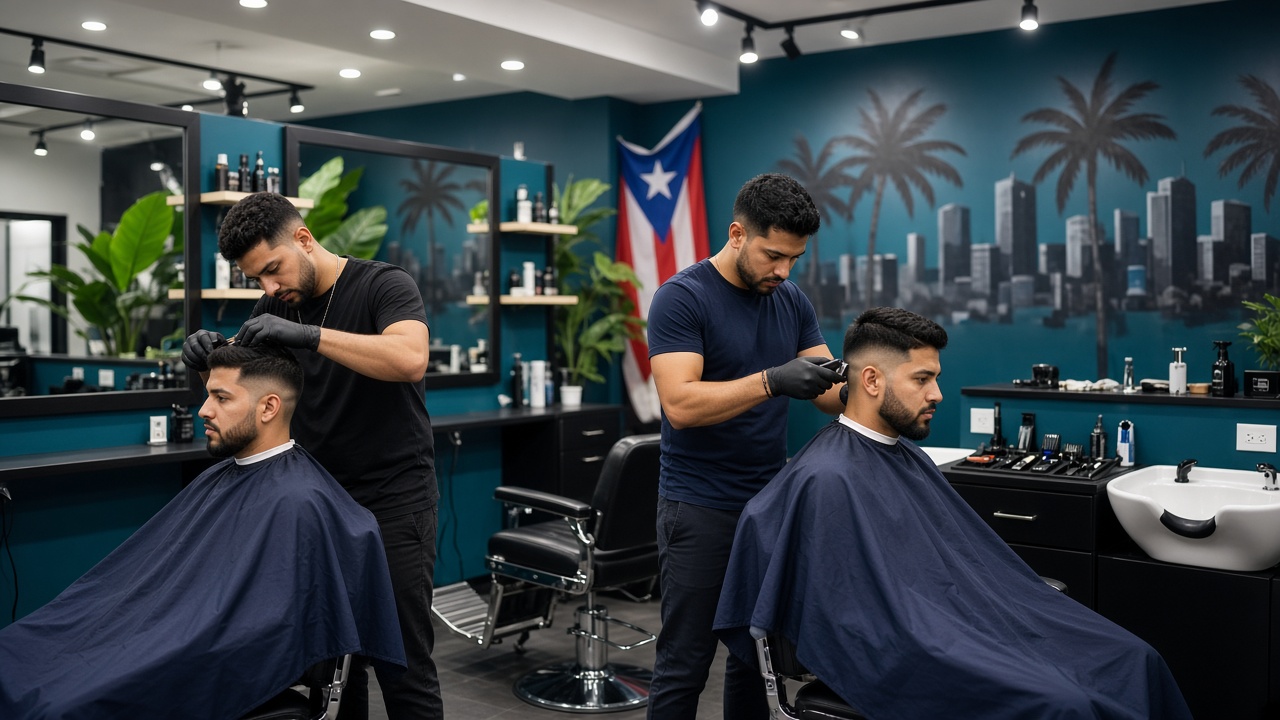 Equipo de Sport BarberShop atendiendo clientes